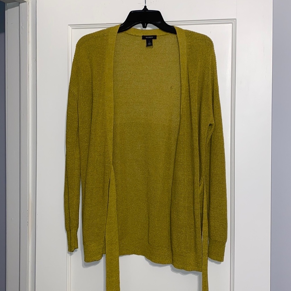 Halogen Green Wrap Tie Cardigan Sweater